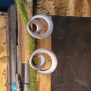 Milor Italy Silver Swirl Earrings